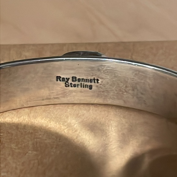 Ray Bennett Native American Turquoise Multi Stone Cuff Bracelet Unisex - Picture 2 of 10